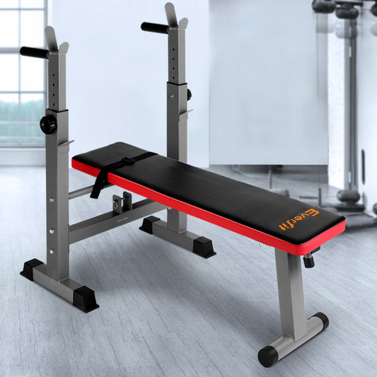 NNEDSZ Multi-Station Weight Bench Press Weights Equipment Fitness Home Gym Red