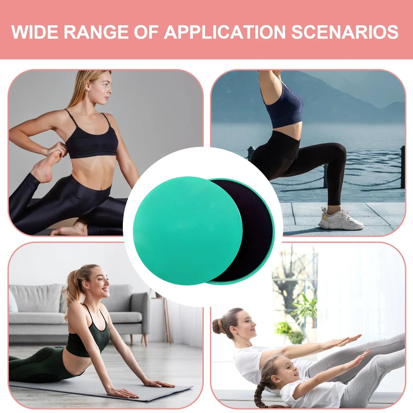 Core Sliders for Full-Body Workout (Green)