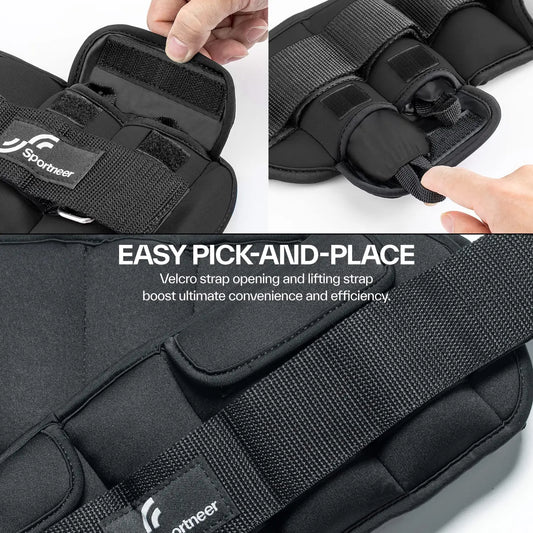 Adjustable Ankle Weights - 1 Pair, 4lbs