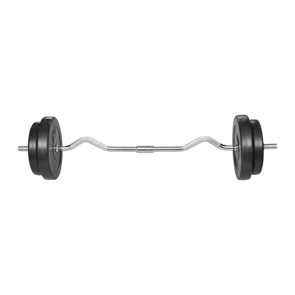 NNEVL Curl Bar with Weights 30 kg