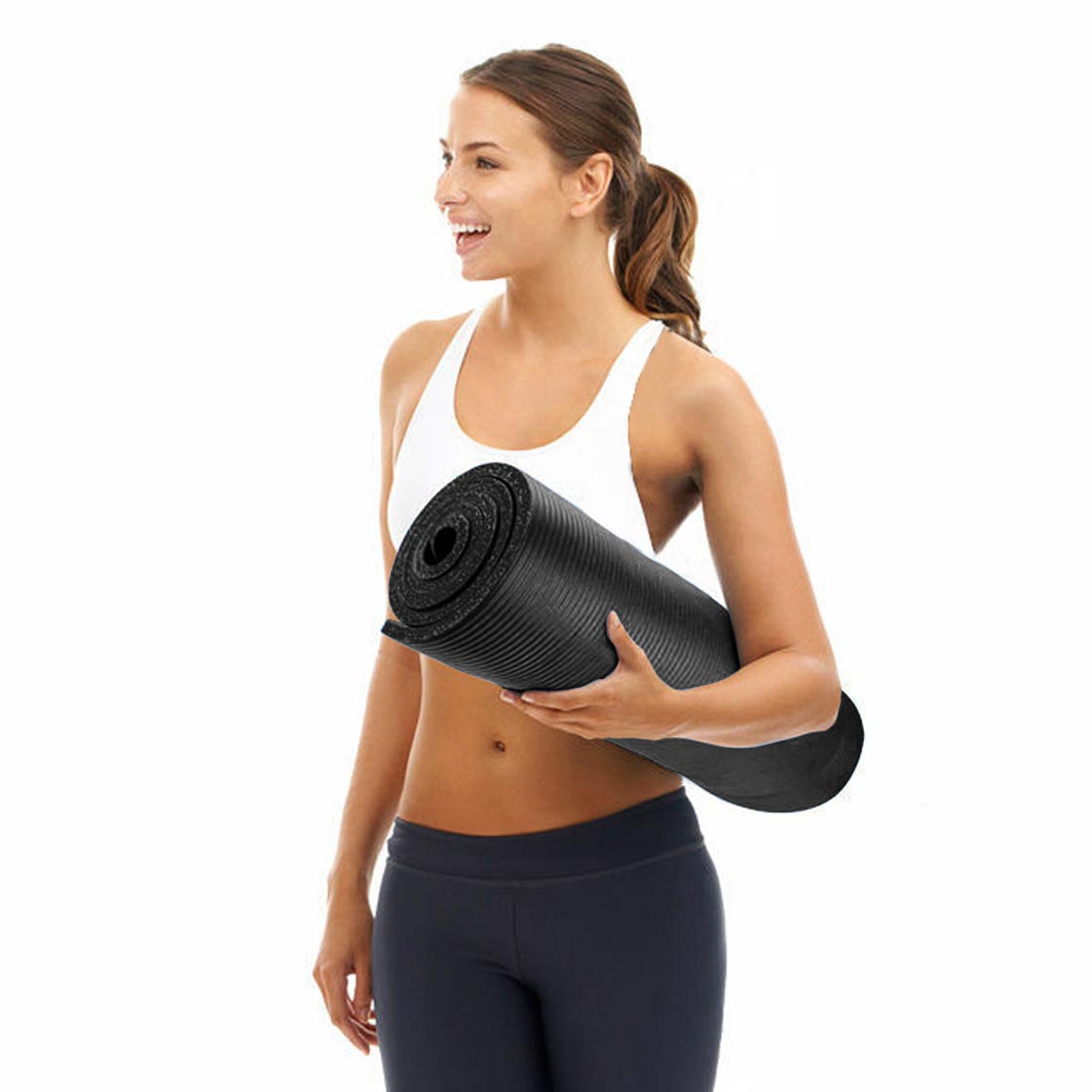 Yoga mat, with gift bag, 3 colors - black