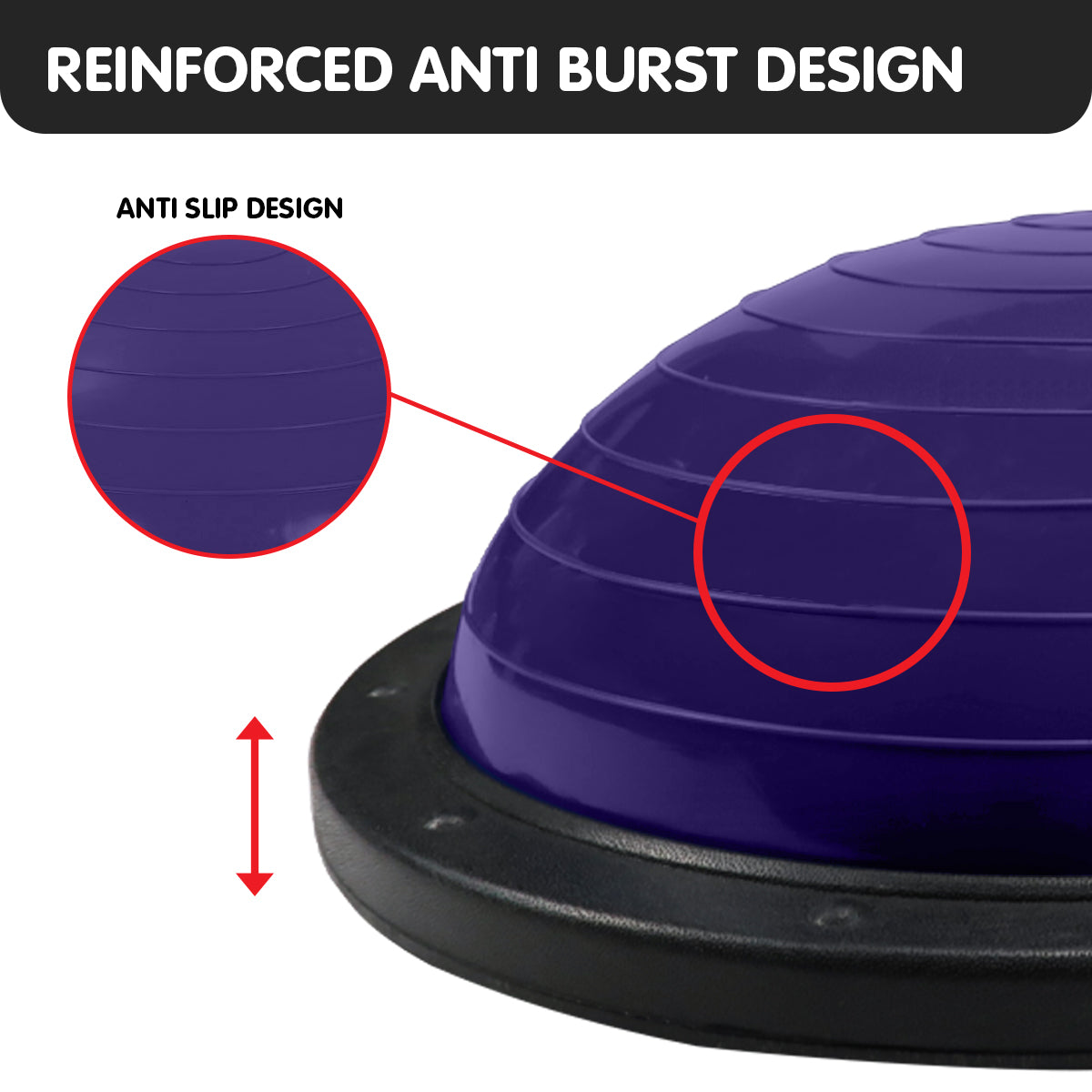NNEDSZ Fitness Yoga Ball Home Gym Workout Balance Trainer Purple