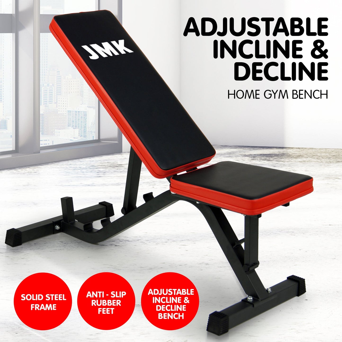 NNEDPE Adjustable Incline Decline Home Gym Bench