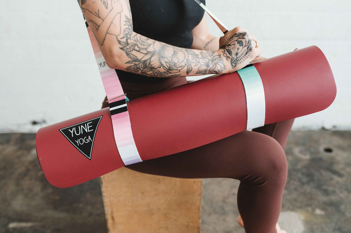 Helena Yoga Strap – Rainbow Stretching Strap w/ Metal Buckles | Yune Yoga
