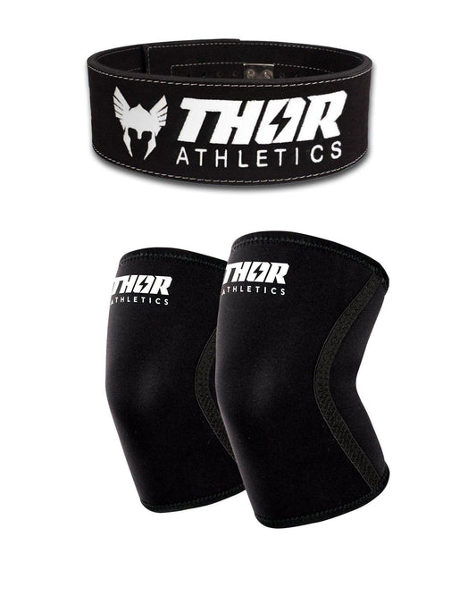 Lifting Belt 10mm + Knee Sleeves 7mm | Zwart