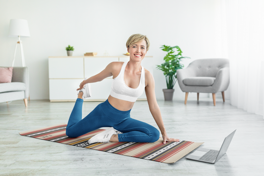 Yoga Mat | 6mm Thick | Striped | Non-Slip | Eco Friendly | Yune Yoga | Dion