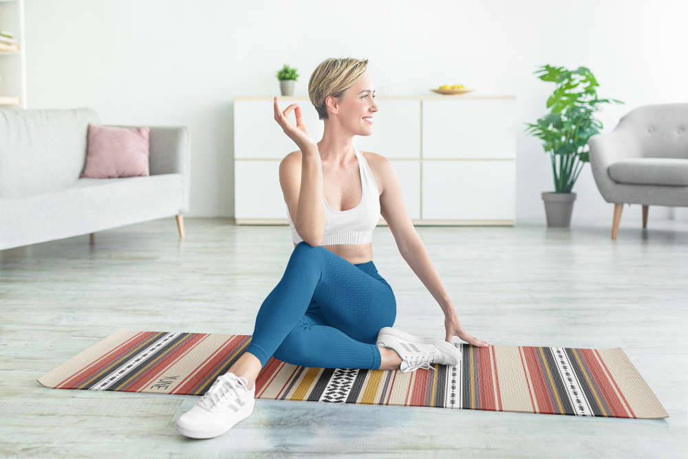 Yoga Mat | 6mm Thick | Striped | Non-Slip | Eco Friendly | Yune Yoga | Dion
