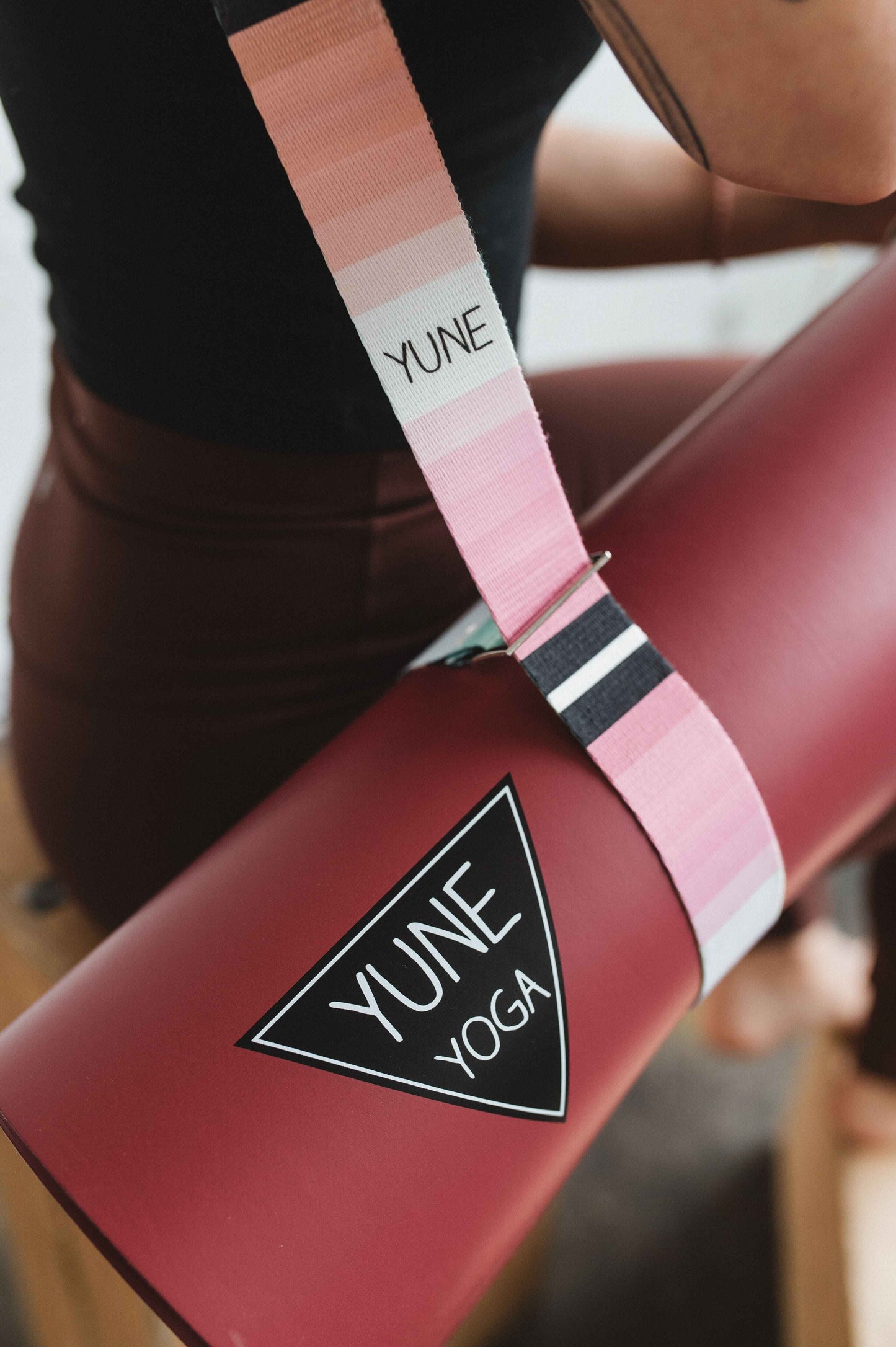 Helena Yoga Strap – Rainbow Stretching Strap w/ Metal Buckles | Yune Yoga